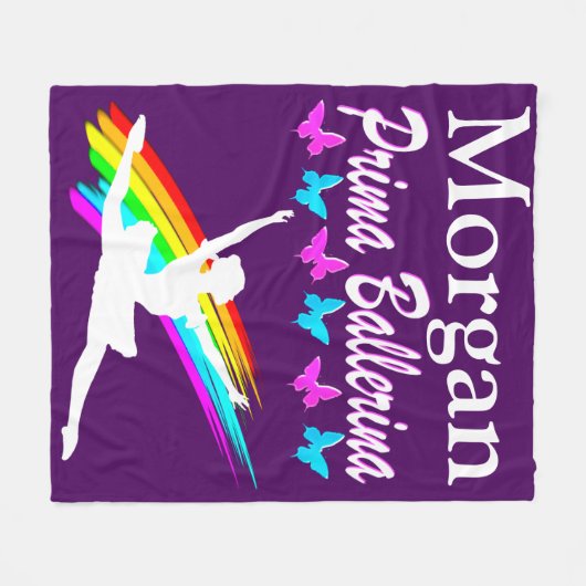 GEPERSONALISEERDE PRIMA BALLERINA FLEECE DEKEN (Voorkant (Horizontaal))