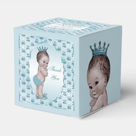 Gepersonaliseerde Prince Baby Rozen Dank u Bedankdoosjes (Achterkant)