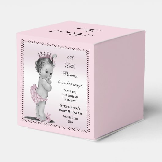 Gepersonaliseerde  Princess Baby Dank u Bedankdoosjes (Achterkant)