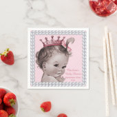 Gepersonaliseerde Princess Baby shower Faux Diamon Servet (Insitu)