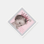 Gepersonaliseerde Princess Baby shower Faux Diamon Servet (Hoek)