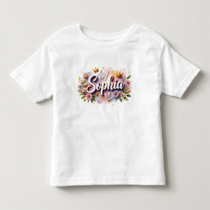 Gepersonaliseerde Princess Floral Kinder T-shirt