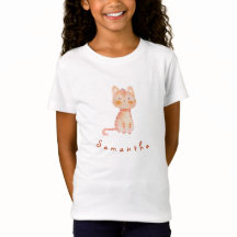 Gepersonaliseerde Princess Kat Girl's T-shirt