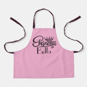 Gepersonaliseerde Princess Name Pink Girl's Schort (Voorkant)