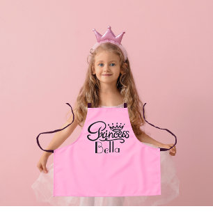 Gepersonaliseerde Princess Name Pink Girl's Schort