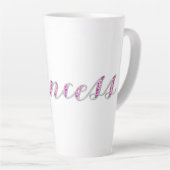 Gepersonaliseerde Princess Sparkle Pink Diamond Latte Mok (Rechterhoek)
