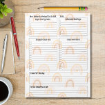 Gepersonaliseerde Principal Daily To-Do List Rainb Notitieblok<br><div class="desc">Dit regenboogpatroon to-do lijst notitieblok is precies wat elke directeur nodig heeft om de dag georganiseerd te blijven. In plaats van je rommelige digitale agenda, ga je "old school" met deze volledig aanpasbare takenlijst. Bekijk alles wat je moet weten op één pagina voor de dag. Personaliseer het voor uw eigen...</div>