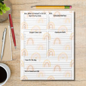 Gepersonaliseerde Principal Daily To-Do List Rainb Notitieblok