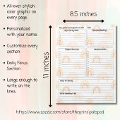 Gepersonaliseerde Principal Daily To-Do List Rainb Notitieblok