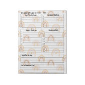 Gepersonaliseerde Principal Daily To-Do List Rainb Notitieblok (Linkerzijde)