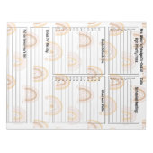Gepersonaliseerde Principal Daily To-Do List Rainb Notitieblok (Voorkant)