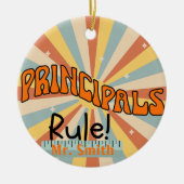 Gepersonaliseerde Principals Rule Gift Christmas Keramisch Ornament (Voorkant)