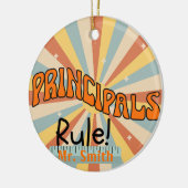 Gepersonaliseerde Principals Rule Gift Christmas Keramisch Ornament (Links)