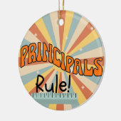 Gepersonaliseerde Principals Rule Gift Christmas Keramisch Ornament (Links)