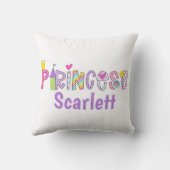 Gepersonaliseerde Prinses Alphabet Kroon Kasteelto Kussen (Achterkant)
