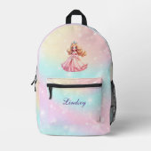 Gepersonaliseerde prinses bedrukte rugzak (Voorkant)