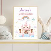 Gepersonaliseerde Prinses Castle Nursery Poster