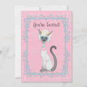 Gepersonaliseerde Prinses Cat Pink Verjaardag Uitn Kaart (Voorkant)