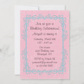 Gepersonaliseerde Prinses Cat Pink Verjaardag Uitn Kaart (Achterkant)