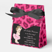 Gepersonaliseerde Prinses in Tutu Baby shower Luip Bedankdoosjes (Voorkant Zijde)