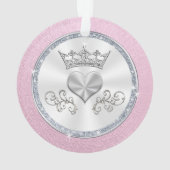 Gepersonaliseerde prinses kerstversiering, Tiara Ornament (achterkant)
