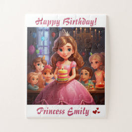 Gepersonaliseerde prinses [naam] Verjaardag Legpuzzel