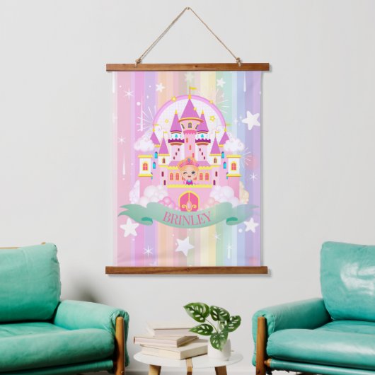 Gepersonaliseerde Prinses Tapestry Slaapkamer Muur Hangend Wandkleed (Woonkamer)
