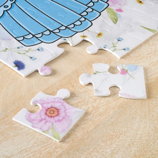 Gepersonaliseerde Prinses Verjaardag Jigsaw Puzzel (Zijkant)