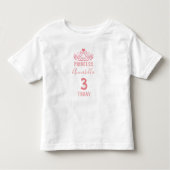 Gepersonaliseerde Prinses verjaardag Kinder Shirts (Voorkant)