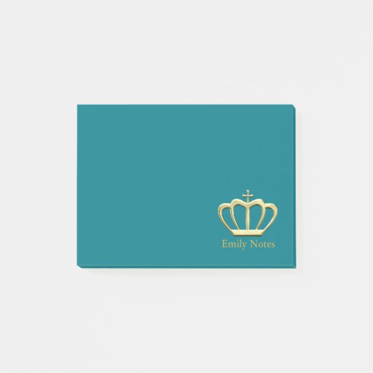 Gepersonaliseerde prinseskroon post-it® notes (Voorkant)