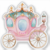Gepersonaliseerde prinsessenwagen sticker (Voorkant)