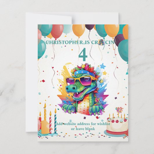 Gepersonaliseerde Prints & Download krokodil Verja Kaart (Achterkant)