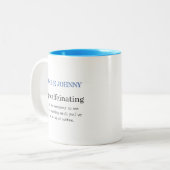 Gepersonaliseerde Procaffeinating Blue Tweekleurige Koffiemok (Voorkant links)