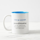 Gepersonaliseerde Procaffeinating Blue Tweekleurige Koffiemok (Links)