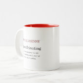 Gepersonaliseerde Procaffeinating Red Tweekleurige Koffiemok (Voorkant links)