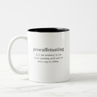 Gepersonaliseerde Procaffeinating Tweekleurige Koffiemok
