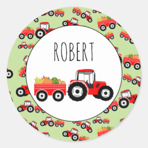 Gepersonaliseerde productie van het Boerderij van  Ronde Sticker