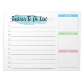 Gepersonaliseerde productiviteit om een lijst met  notitieblok (Voorkant)