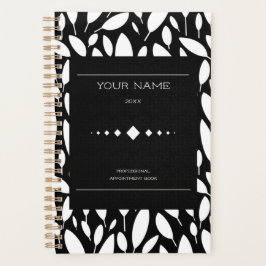 Gepersonaliseerde professionele afspraak zwart wit planner