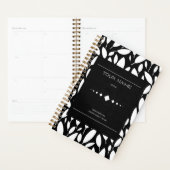 Gepersonaliseerde professionele afspraak zwart wit planner (Display)