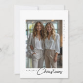 Gepersonaliseerde Professionele Bedrijf Kerstfoto Feestdagenkaart (Voorkant)