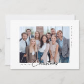 Gepersonaliseerde Professionele Bedrijf Kerstfoto Feestdagenkaart (Voorkant)