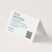 Gepersonaliseerde professionele fotograaf gevouwen visitekaartje (Achterkant)