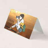 Gepersonaliseerde professionele fotograaf gevouwen visitekaartje (Voorkant)