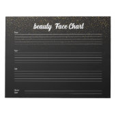 Gepersonaliseerde professionele make-up gezichtsgr notitieblok (Voorkant)