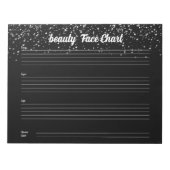 Gepersonaliseerde professionele make-up gezichtsgr notitieblok (Voorkant)