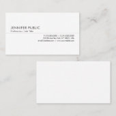 Gepersonaliseerde professionele moderne eenvoudige visitekaartje (Voorkant / Achterkant)