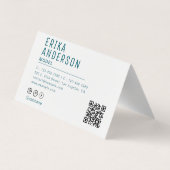 Gepersonaliseerde professionele QR-code toegevoegd Visitekaartje (Achterkant)
