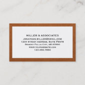 Gepersonaliseerde professionele Sable Leather Prin Visitekaartje (Achterkant)