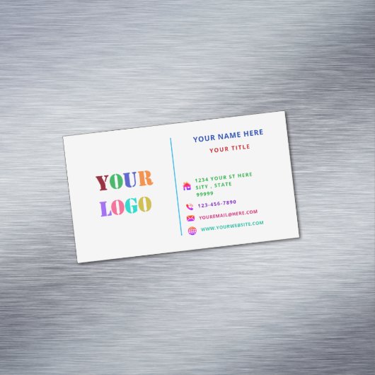 Gepersonaliseerde professionele Visitekaartje magn Magnetisch Visitekaartje (Voorbeeld)